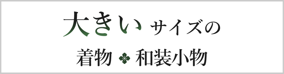 大きいサイズの着物、和装小物