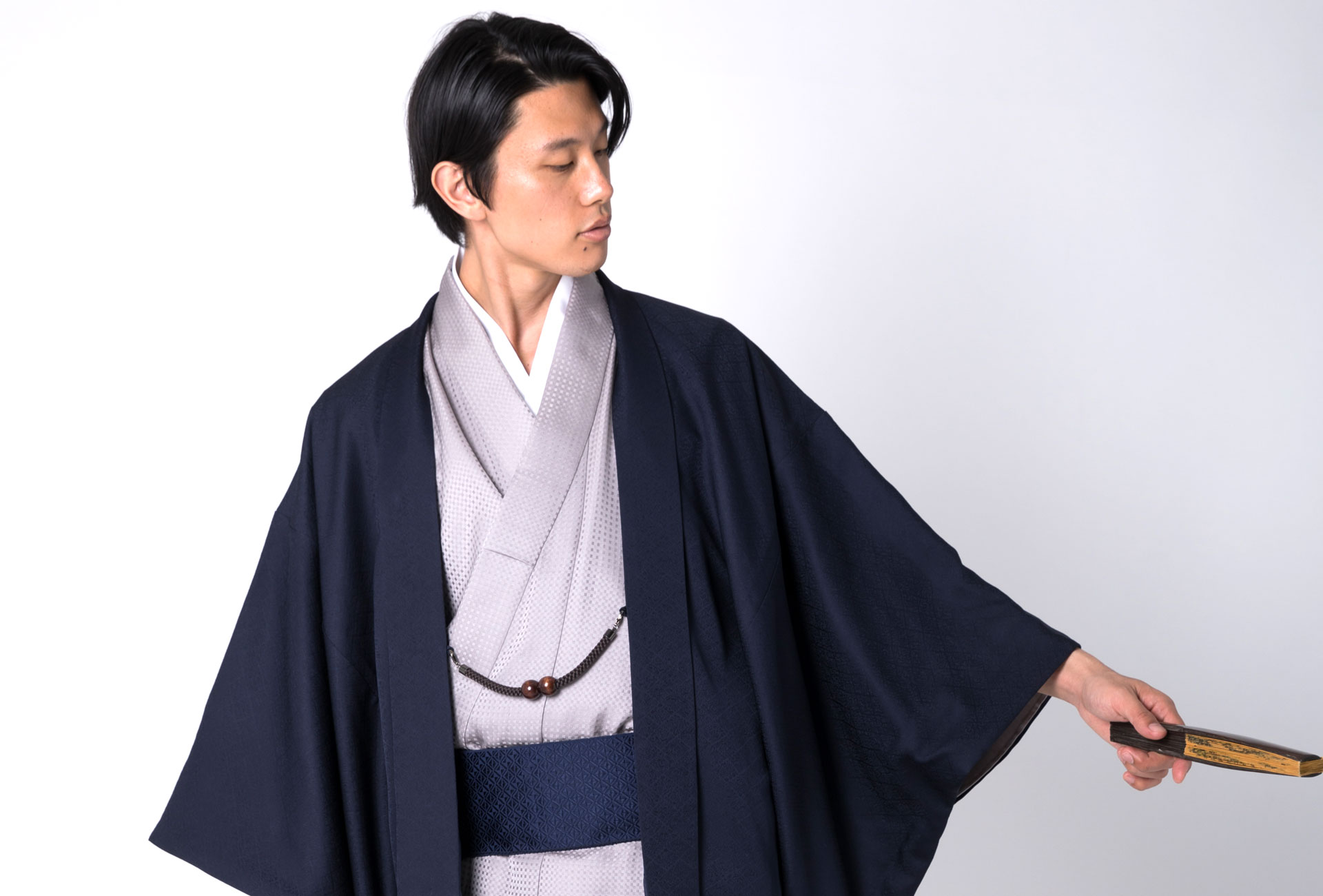 誂え染めから仕立てた着物と羽織