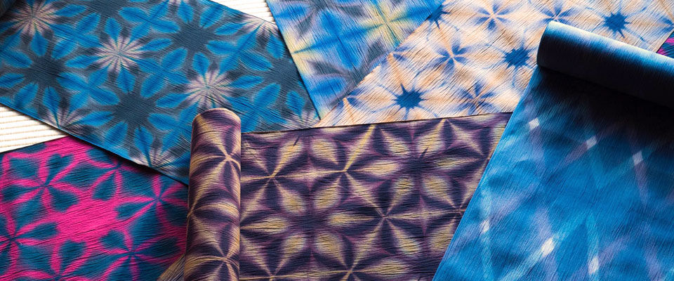 浴衣メンズ 雪花絞り