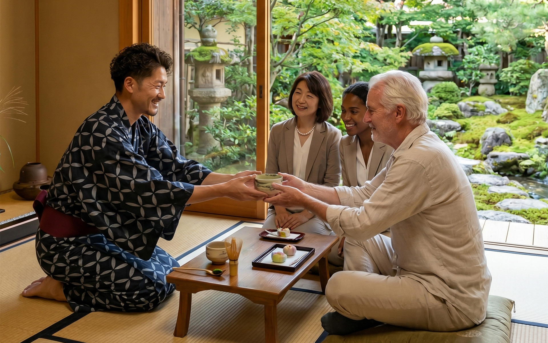 外国人おもてなし浴衣