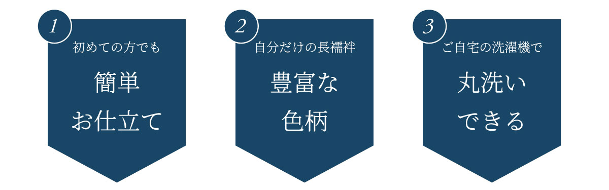 オーダー長襦袢の特長