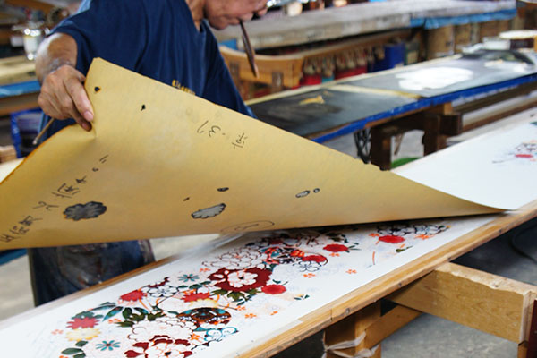 京友禅の染色工房