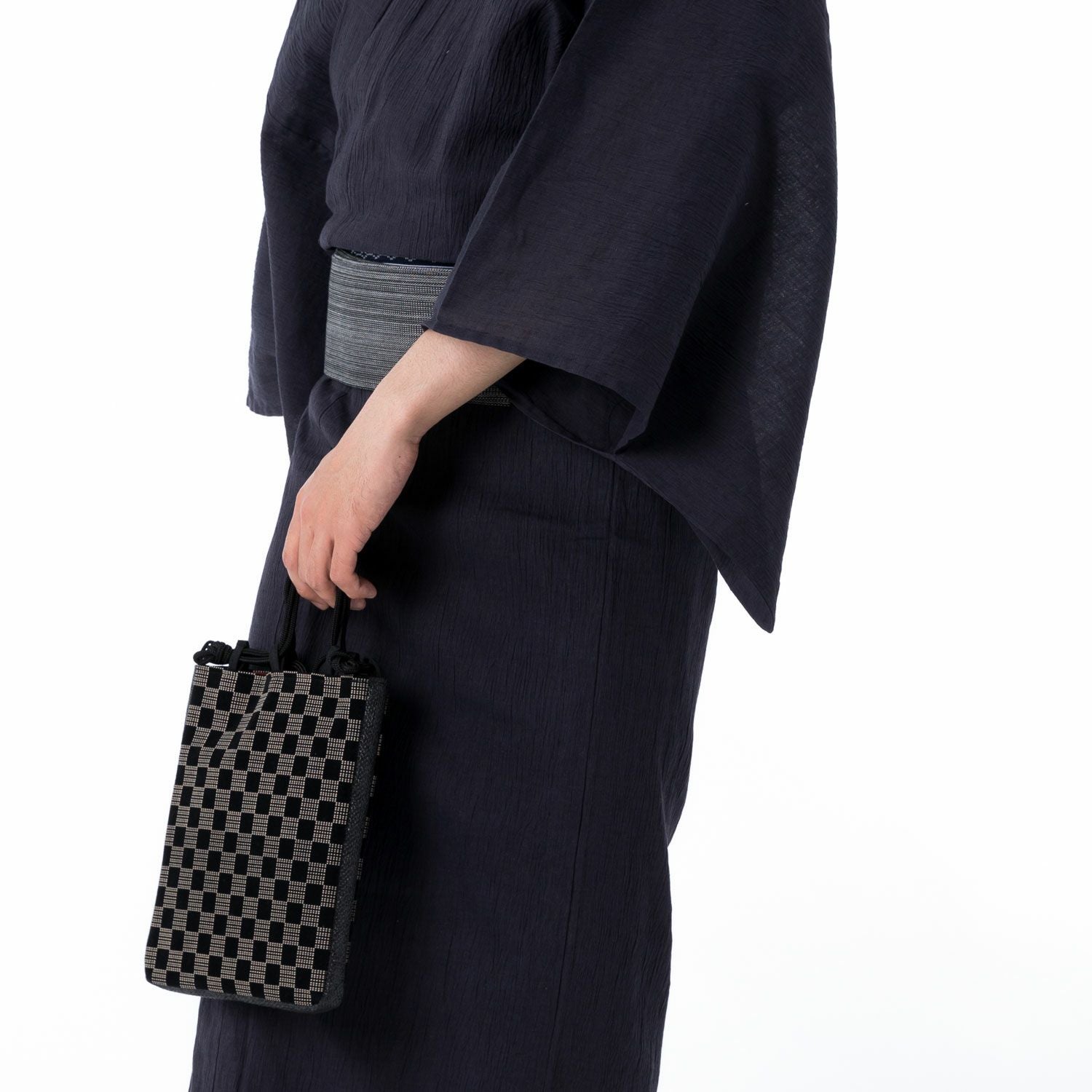 信玄袋(印伝調)/和装バッグ/着物・浴衣バッグ/日本産