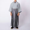 男性袴 交織縞 無双 行燈袴 グレー縞