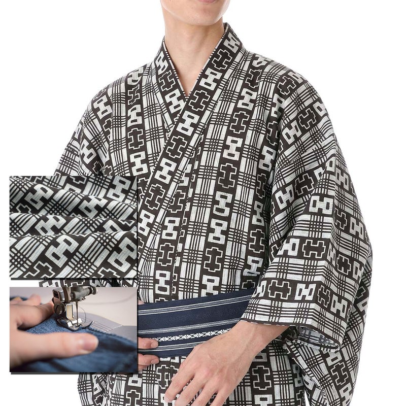 仕立てオーダー浴衣 浜松本染 菊五郎格子