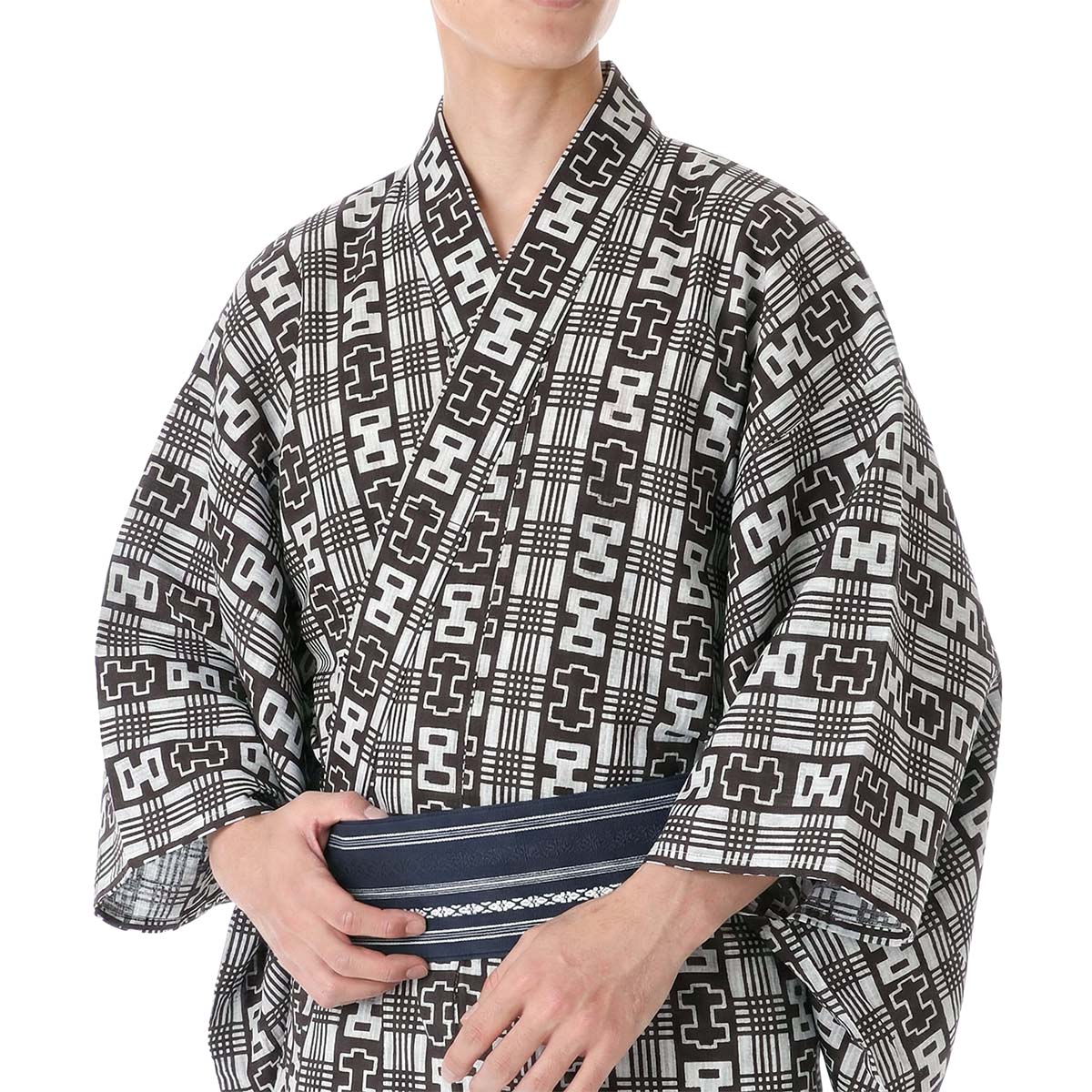 仕立てオーダー浴衣 浜松本染 菊五郎格子