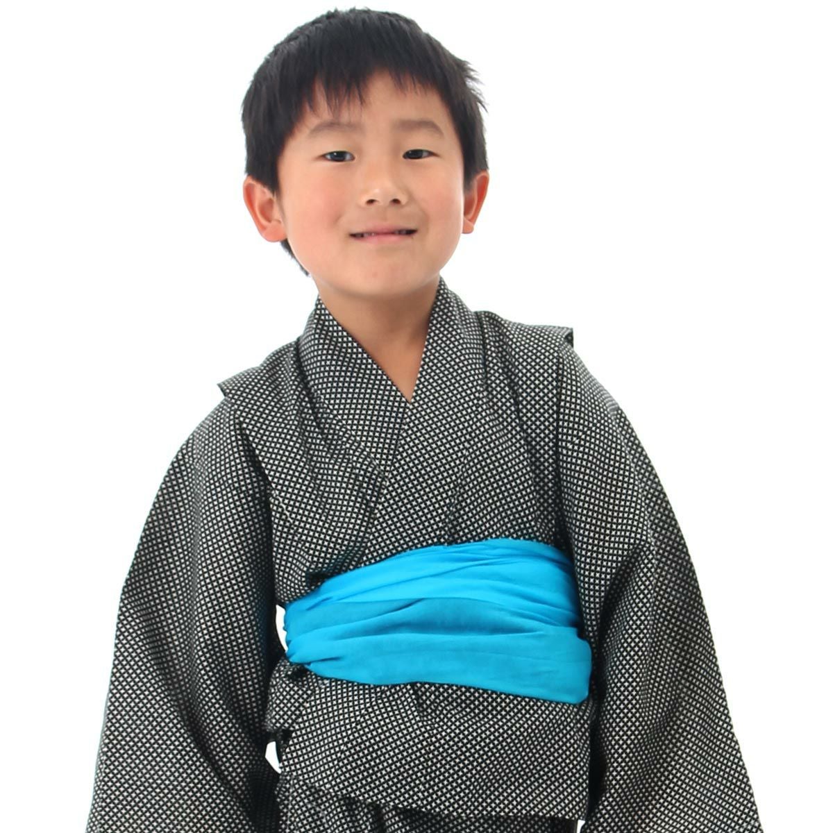 子供浴衣 男の子 黒十字 9歳～12歳位対象 単品 | 男着物の加藤商店《公式》