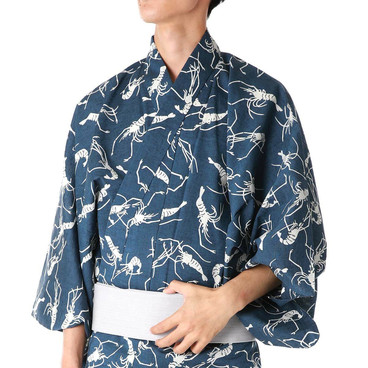 メンズ浴衣 注染 海老