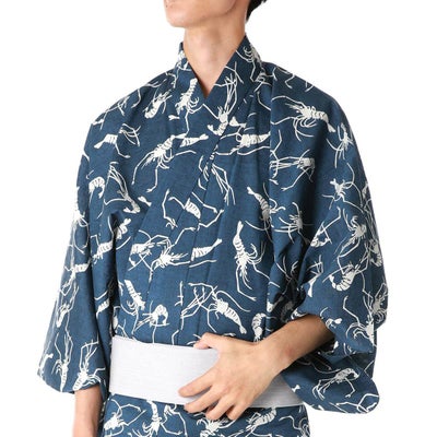 メンズ浴衣 注染 海老