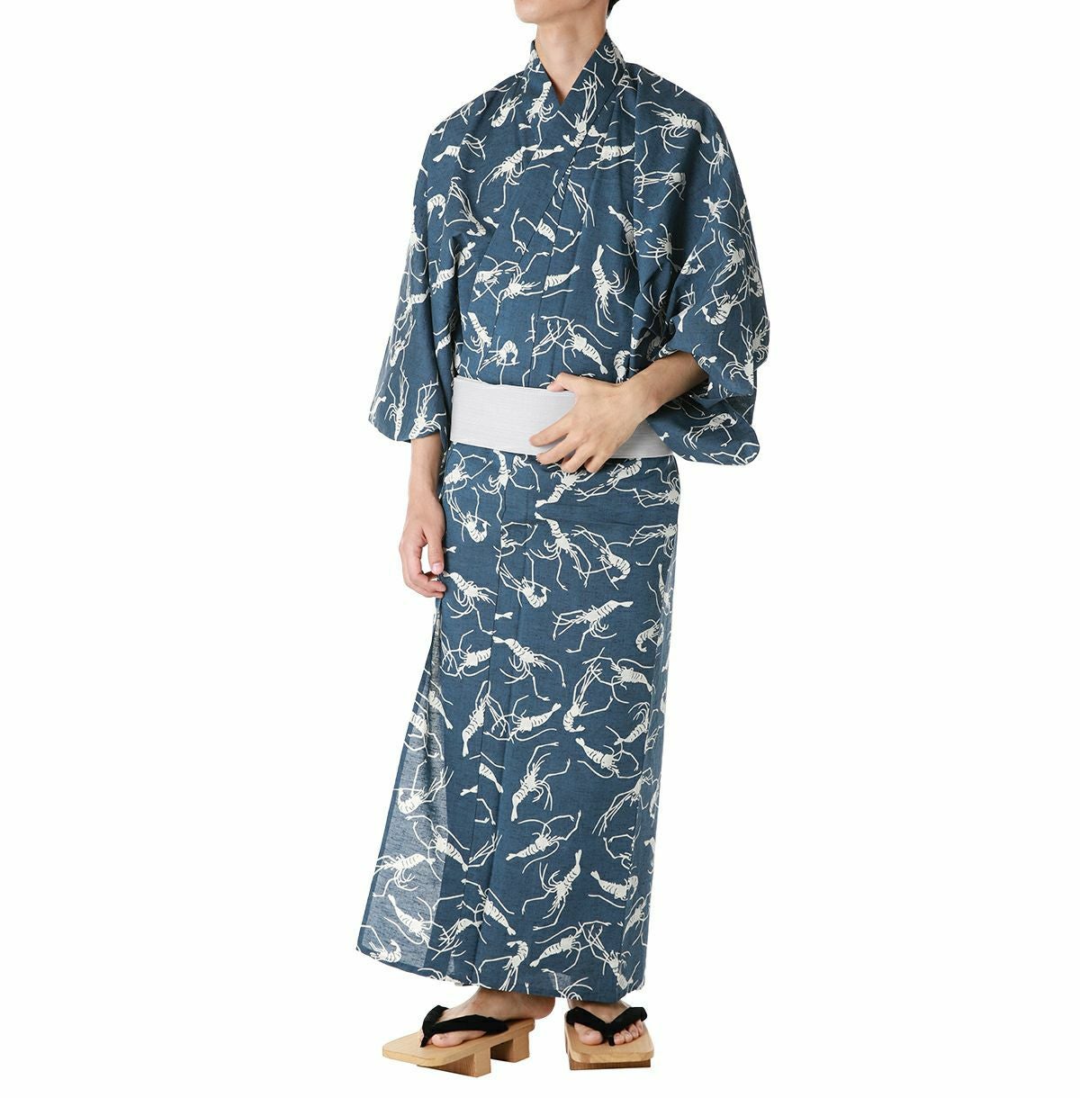 メンズ浴衣 注染 海老