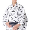 メンズ浴衣 注染 古典柄 白
