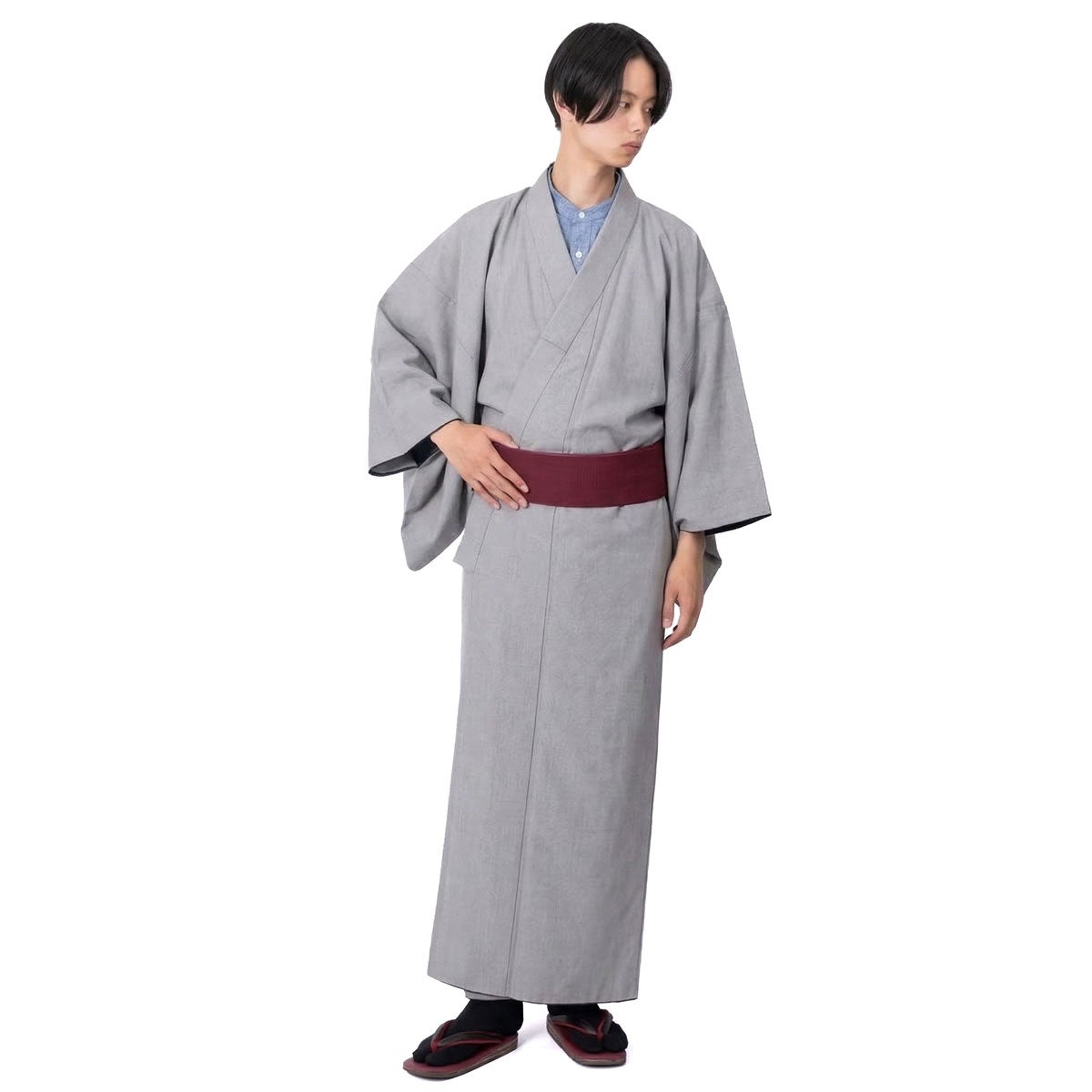 スタンドカラーシャツ