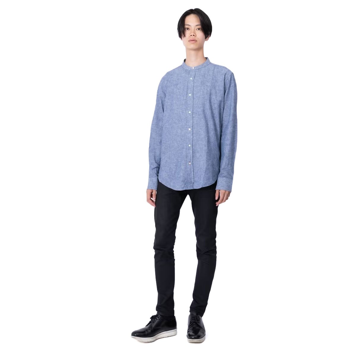 スタンドカラーシャツ