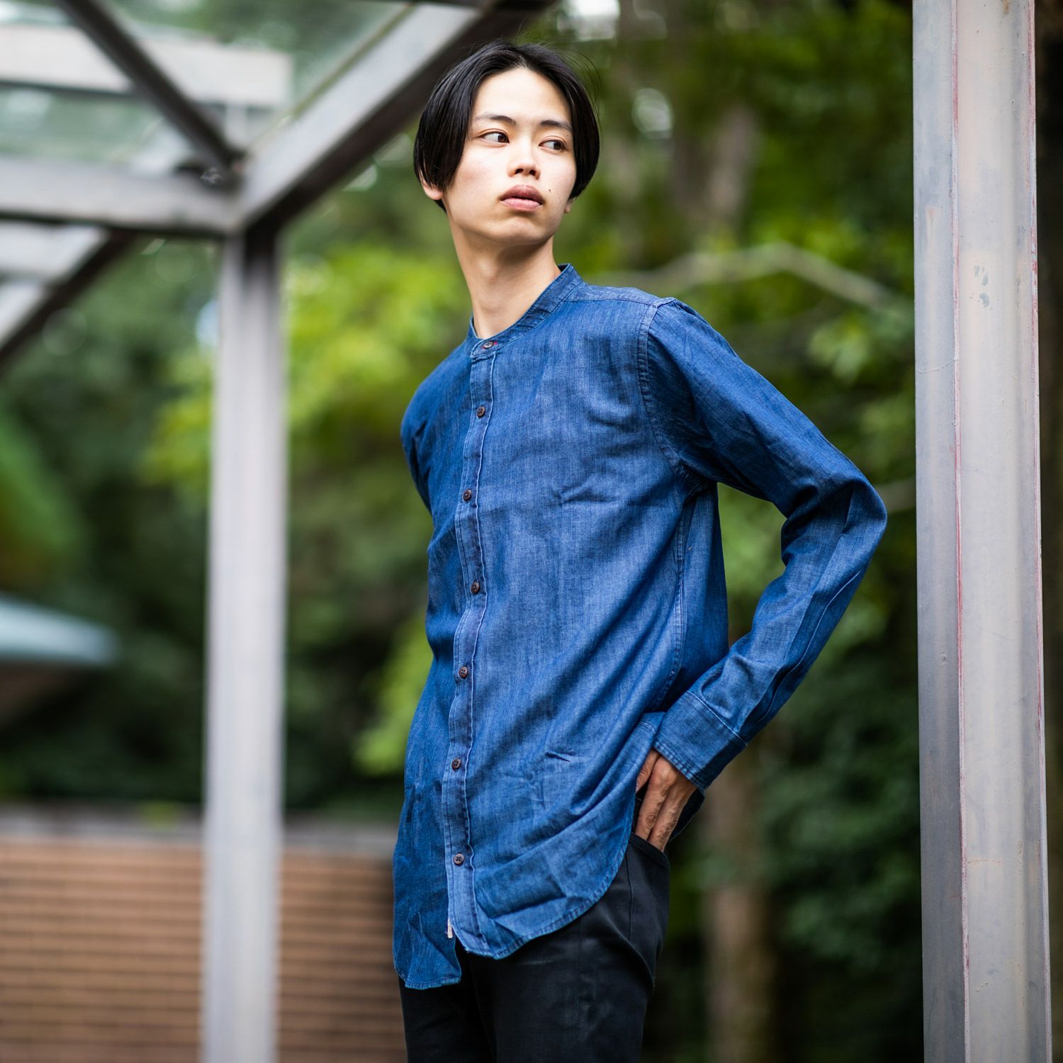 長財布 マット加工 クロコダイル ネイビー | 男着物の加藤商店《公式》