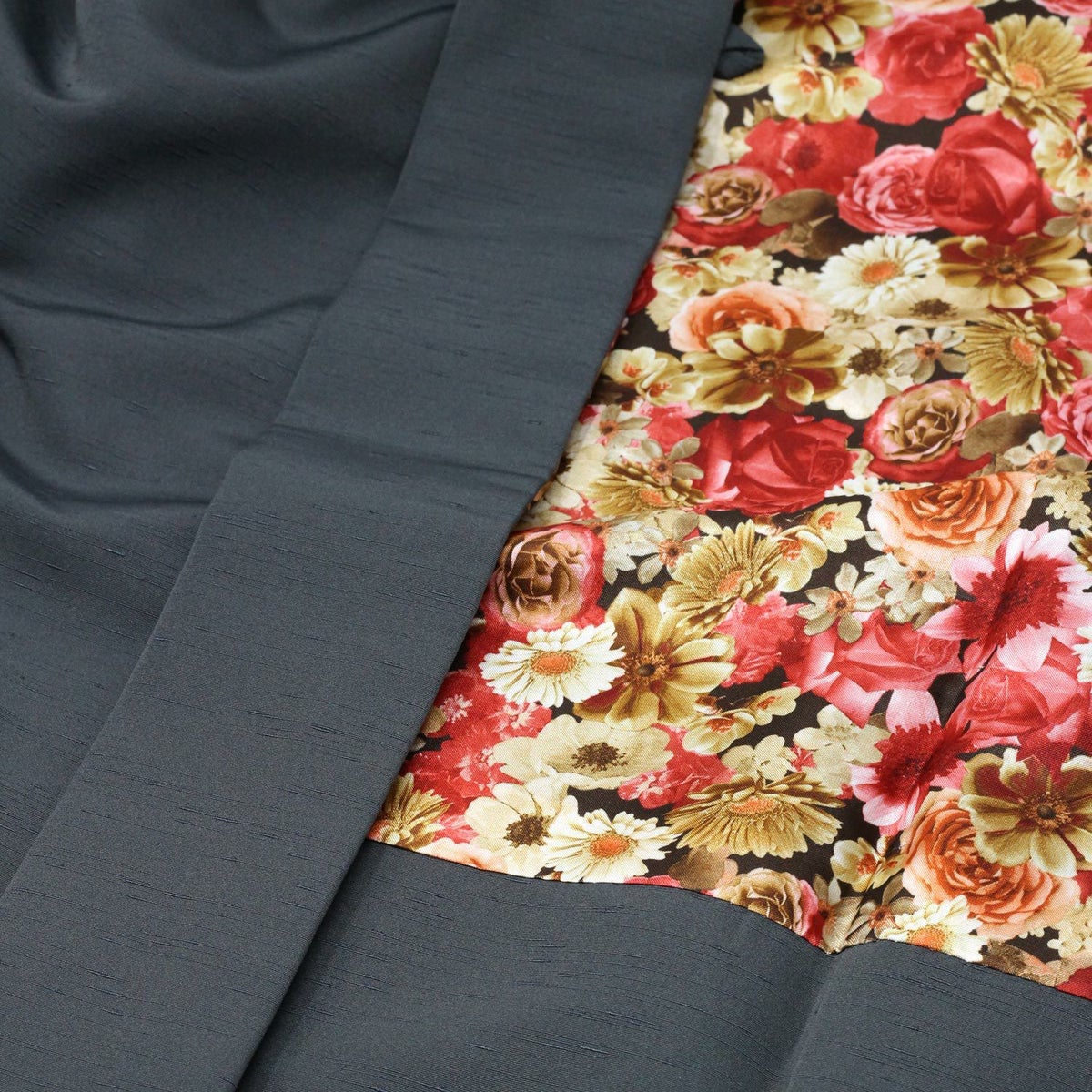 男羽織 洗える 袷 紬無地