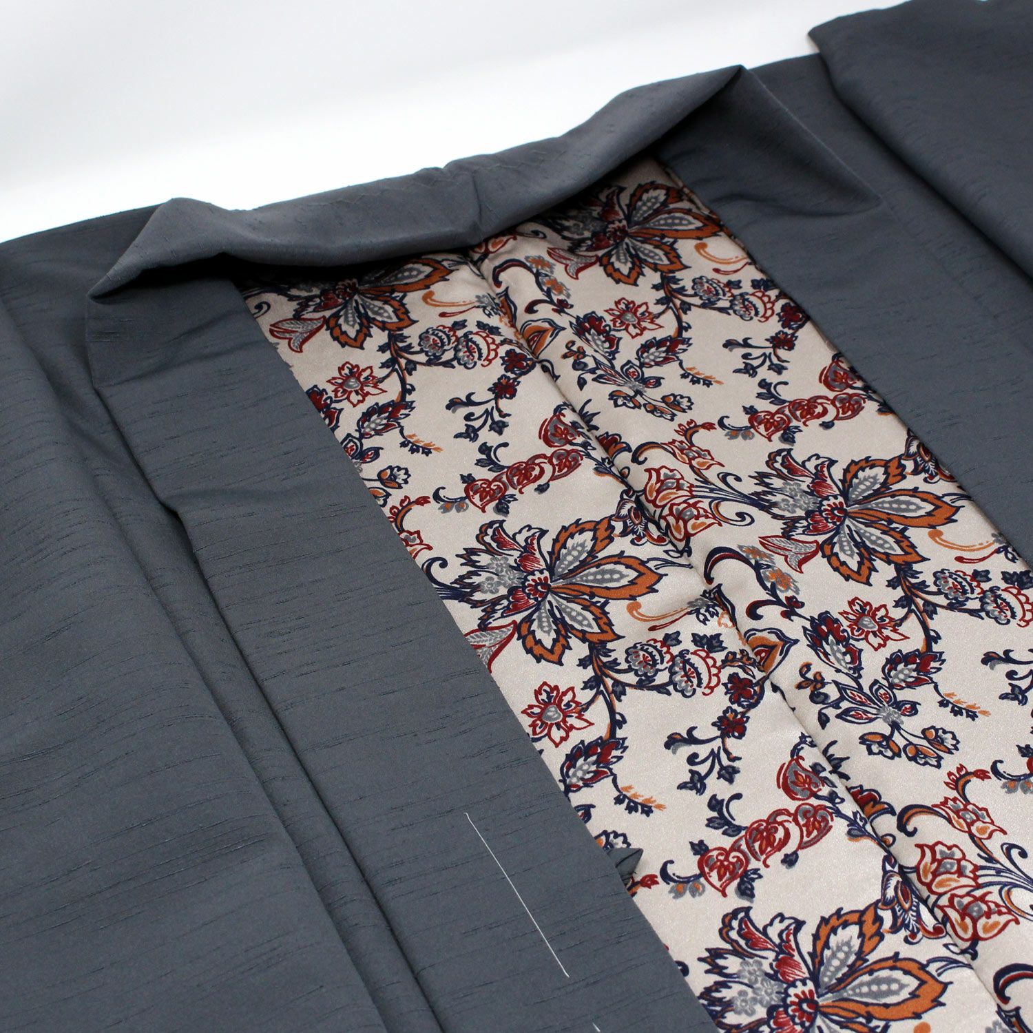 男羽織 洗える 袷 紬無地