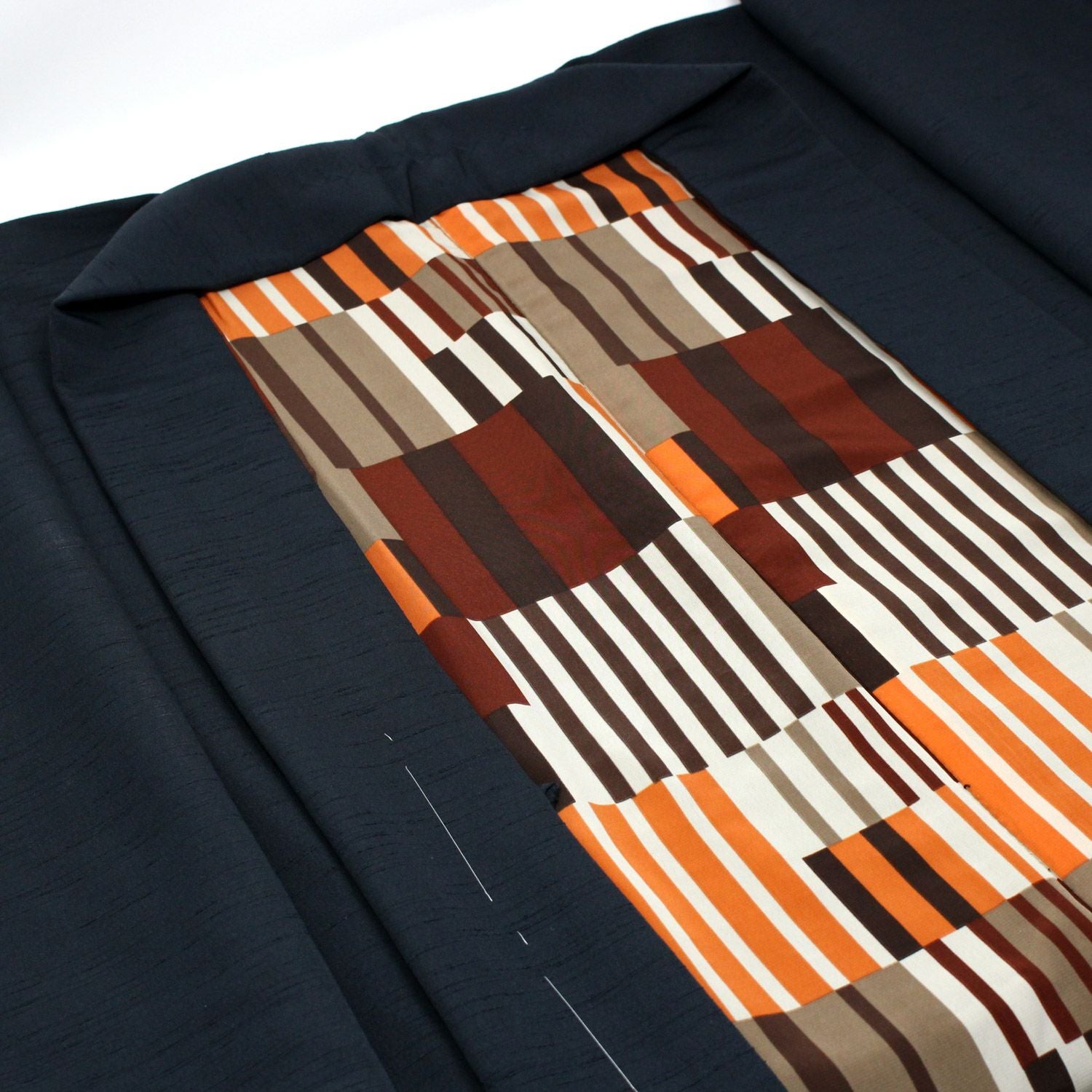 男羽織 洗える 袷 紬無地