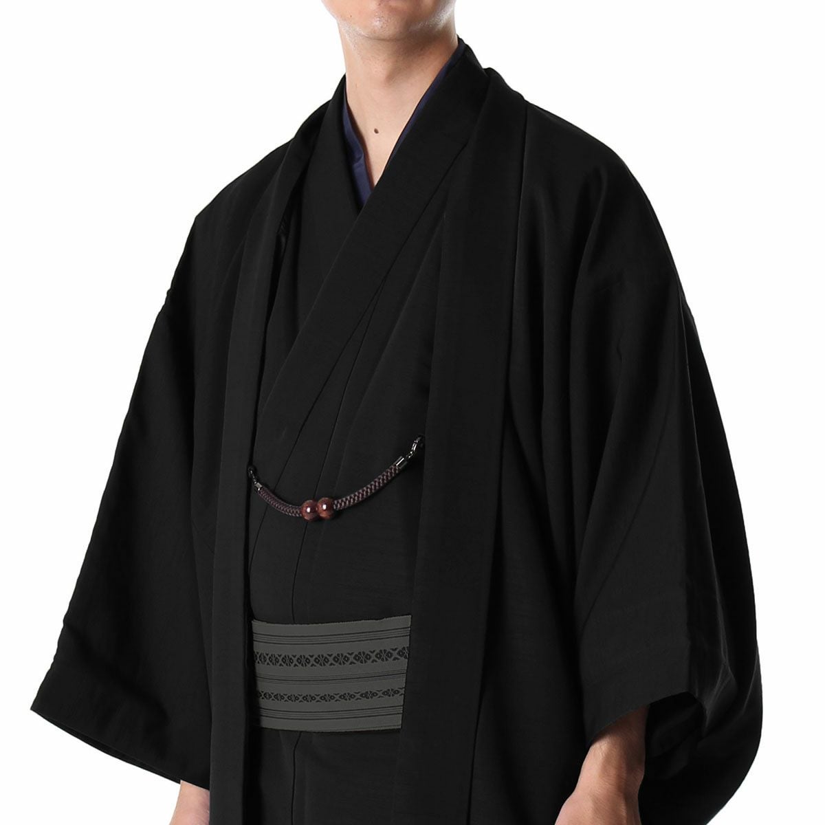 男羽織 洗える 袷 紬無地