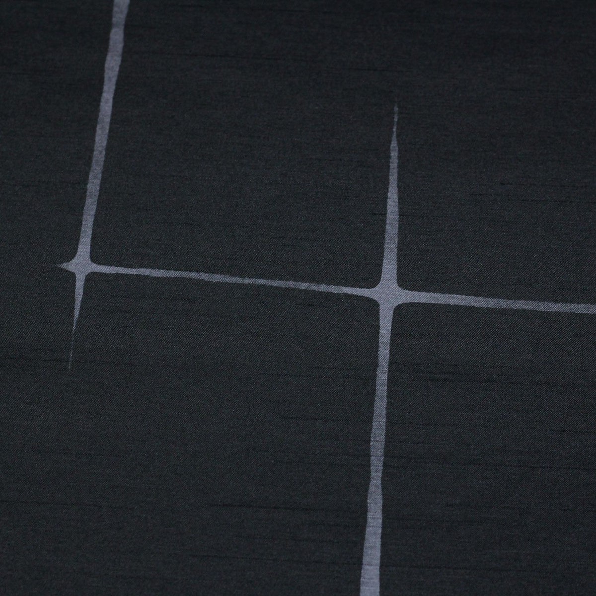 男着物 洗える着物 小紋 ハナエモリ 十字絣風 黒×灰