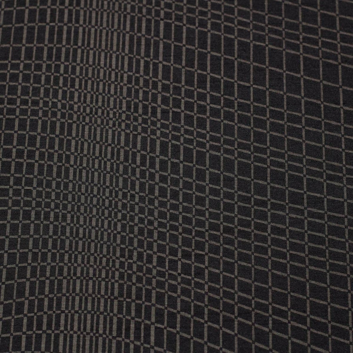 男着物 洗える着物 小紋 ハナエモリ 変わり格子 茶