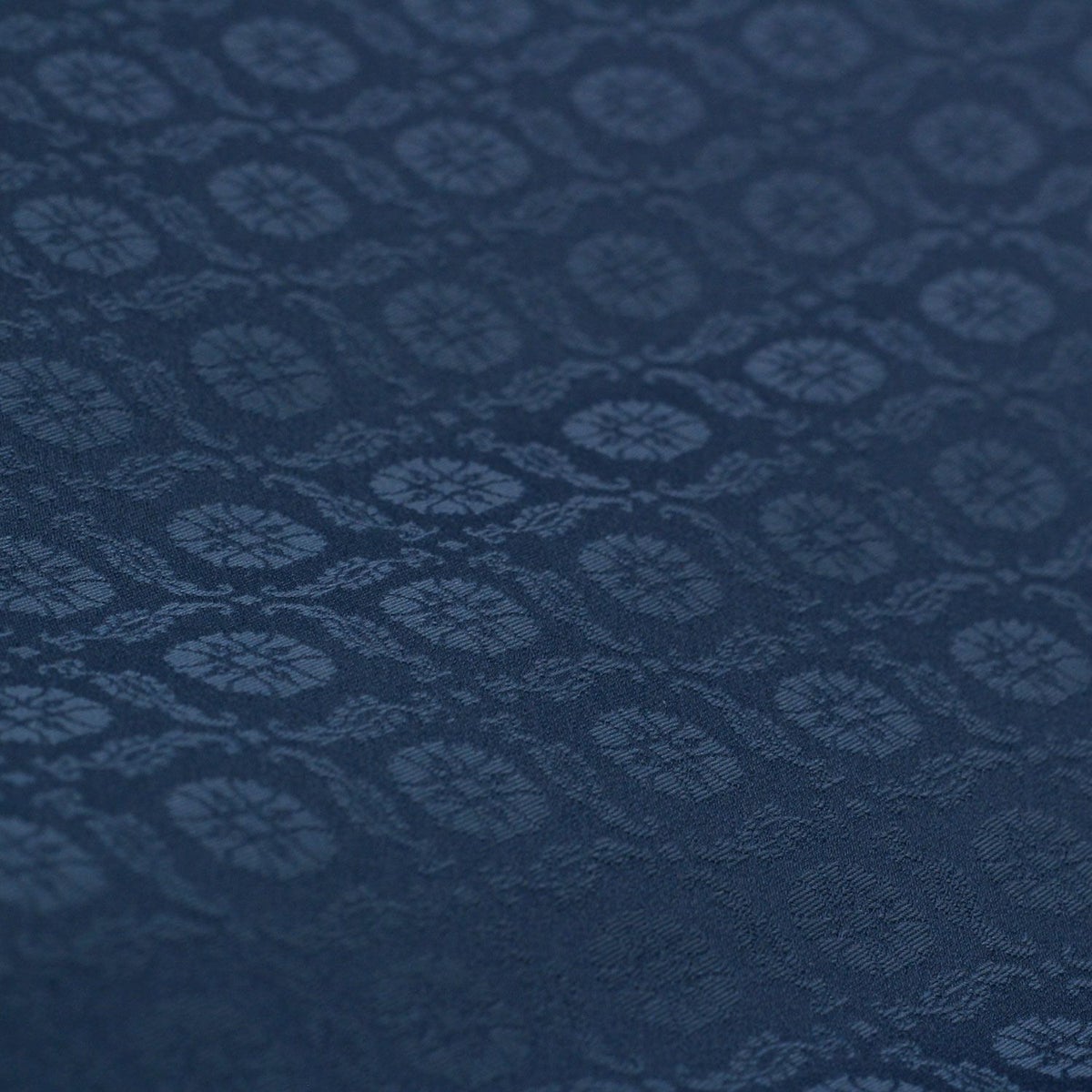 仕立てオーダー着物(もしくは羽織) 洗える着物 小紋 葵 色無地 百華 紺