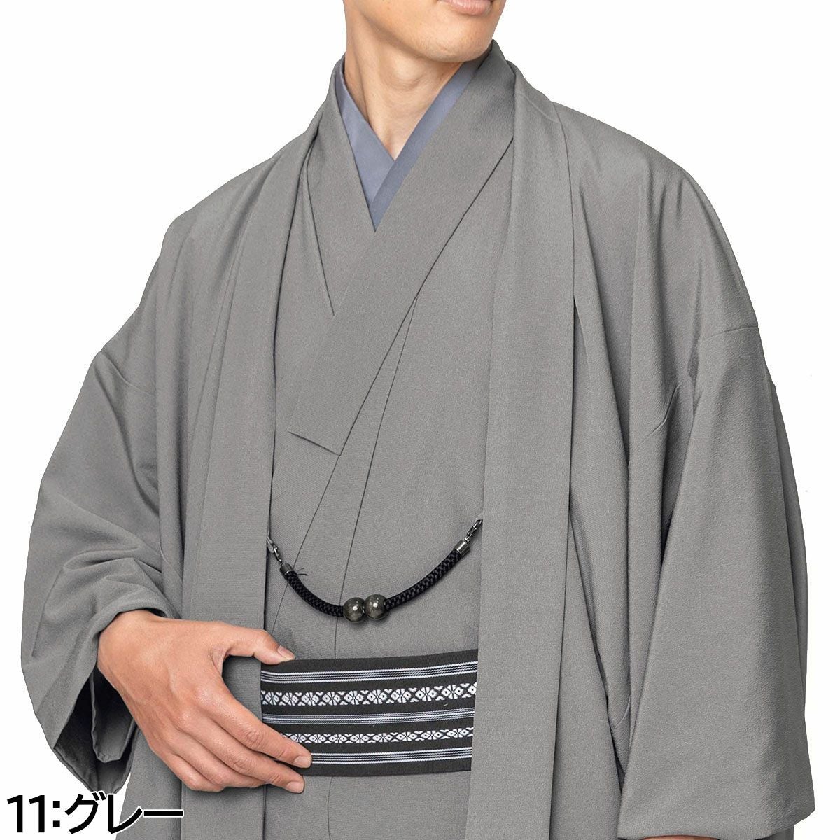 男性着物10点フルセット！絹に近い風合いの上質洗える着物 オーダー