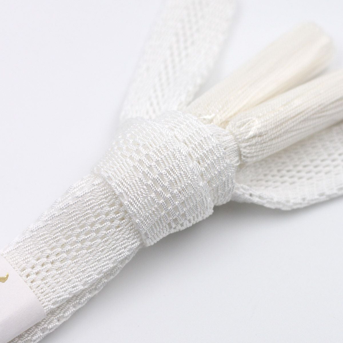 羽織紐 男 正絹 手組紐 平打ち 中尺 白カゴ