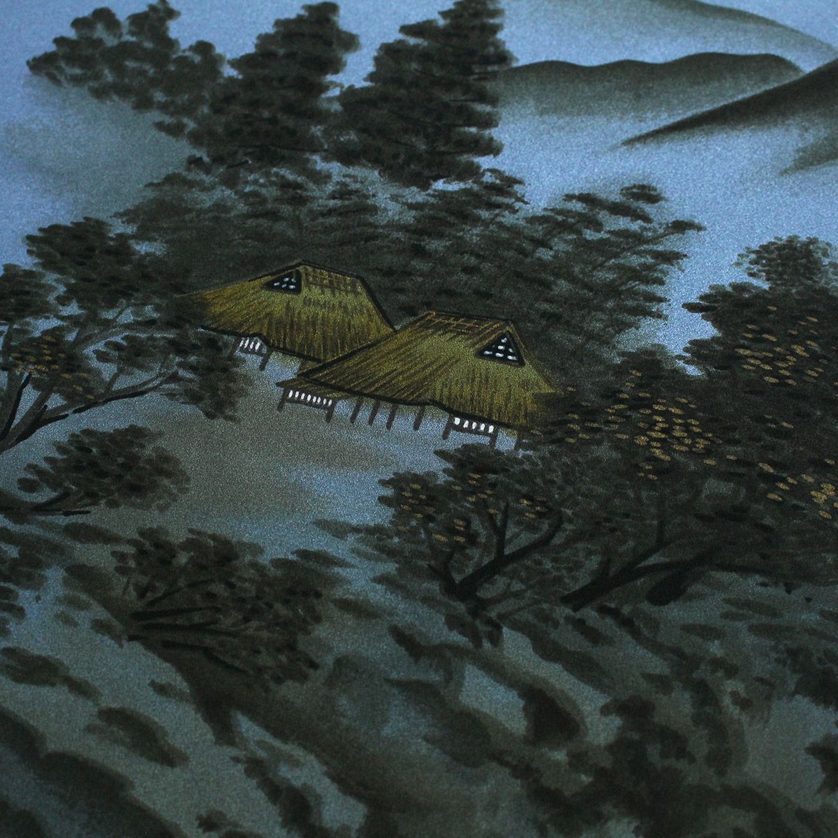 羽裏 額裏 山水