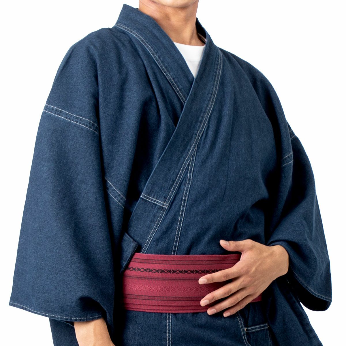 デニム着物 メンズ インディゴ A 紺 単衣 | 男着物の加藤商店《公式》