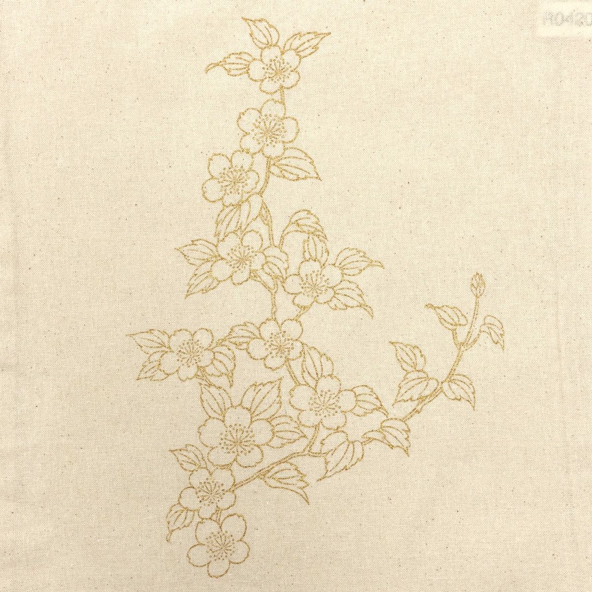 糸目のエコバッグ 縦小 桜