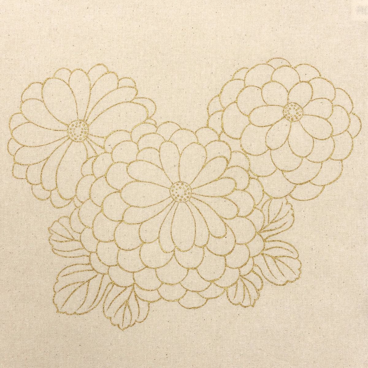 糸目のエコバッグ 縦小 菊