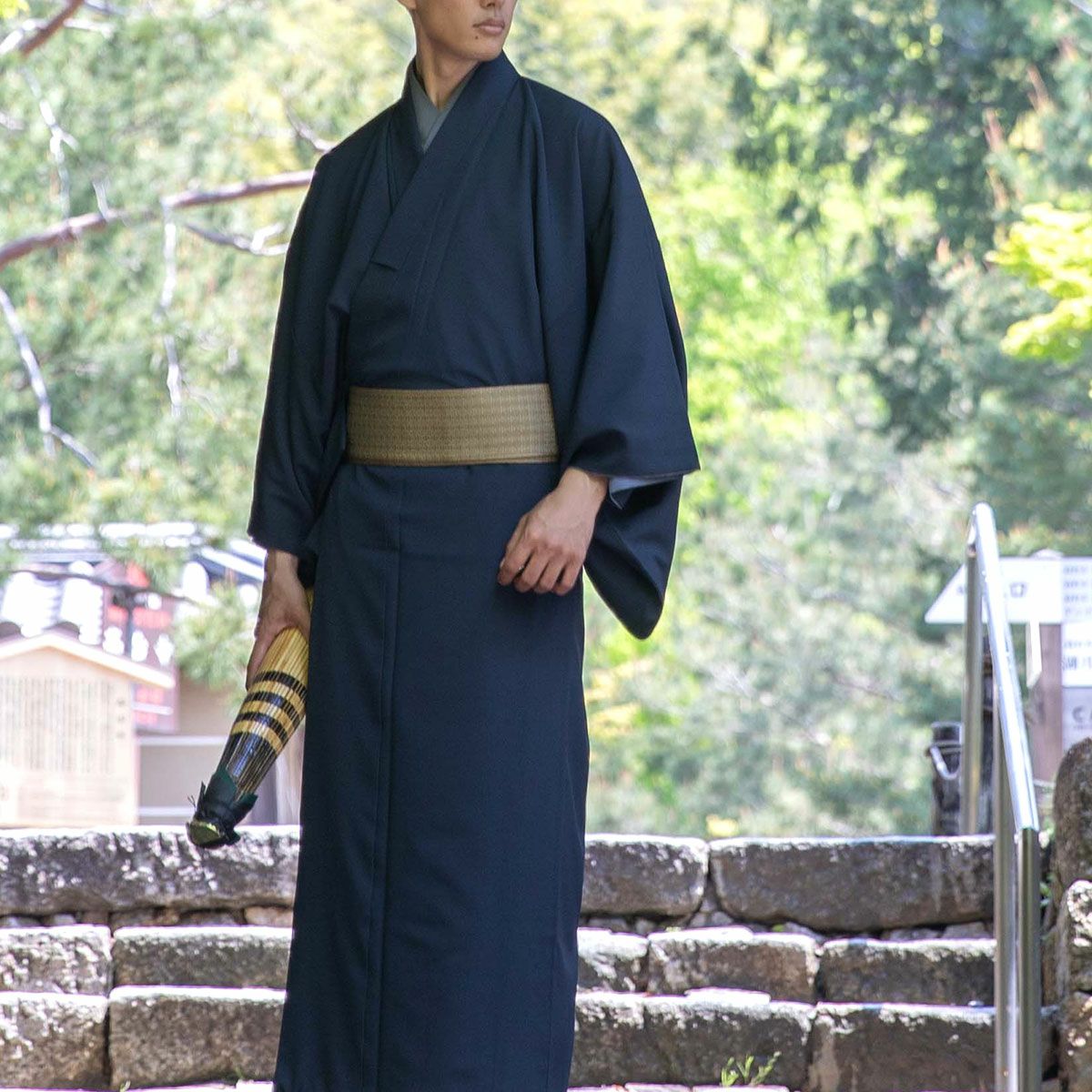 男着物 洗える着物 ちりめん