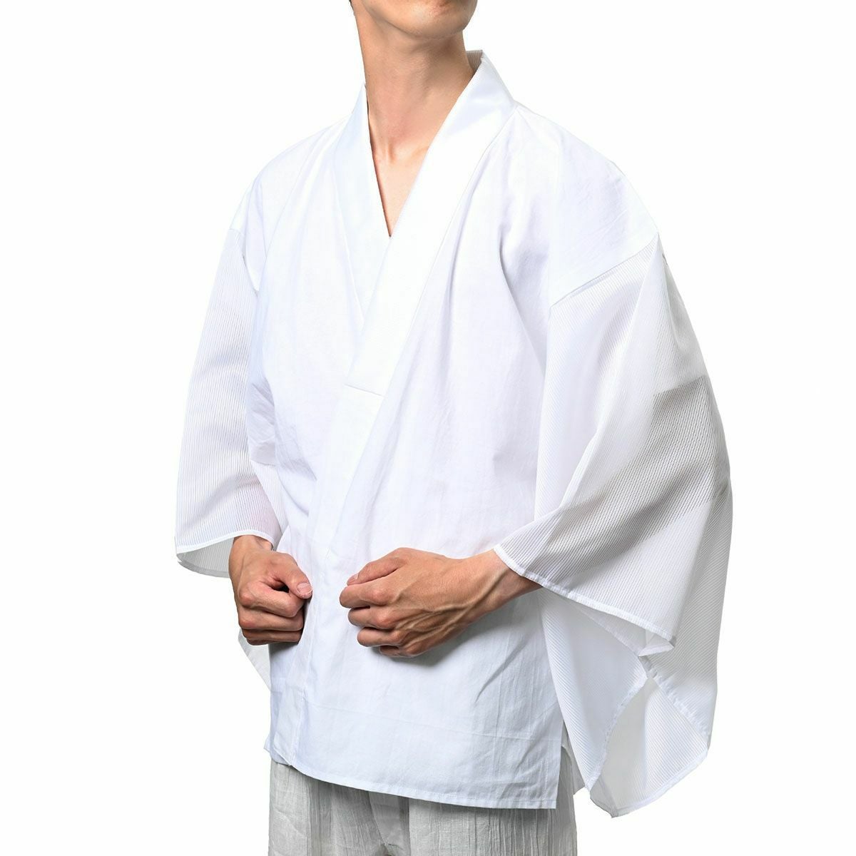 半襦袢 メンズ 洗える 本麻 楊柳 絽 | 男着物の加藤商店《公式》