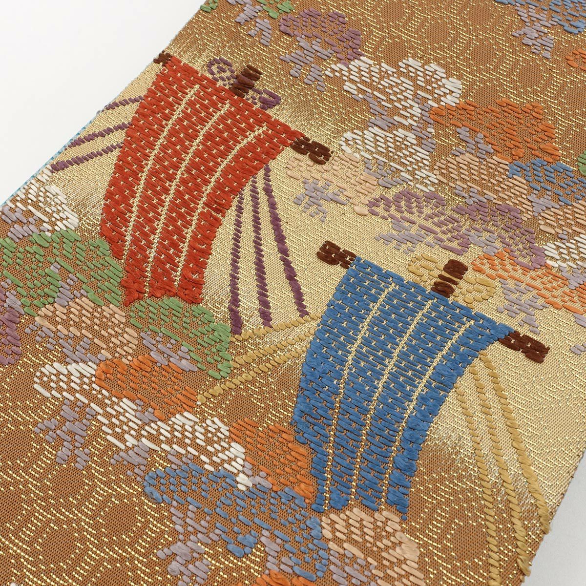 下げ帯 女物 正絹 西陣手織 北尾織物匠 舟 七宝