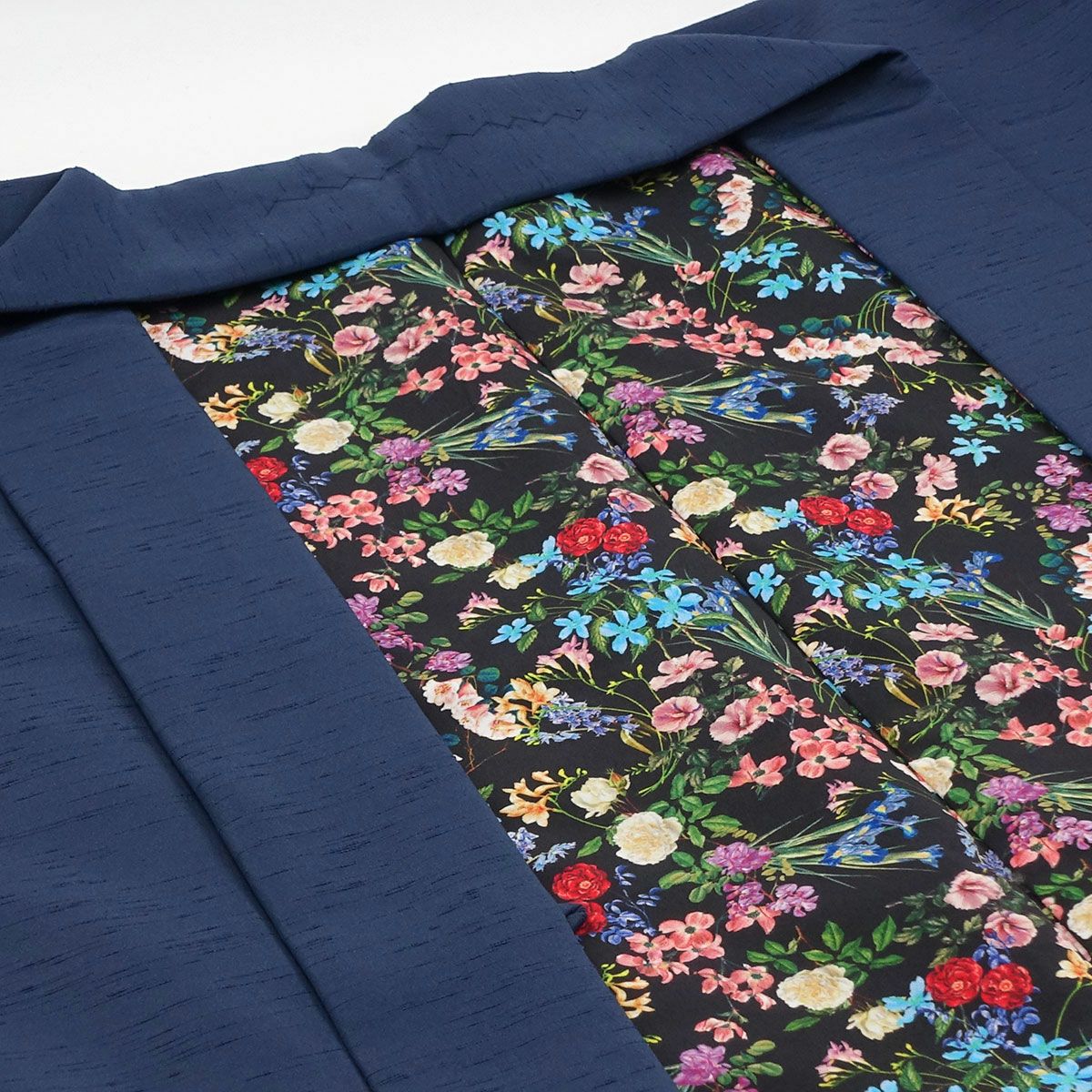 男羽織 洗える 袷 紬無地