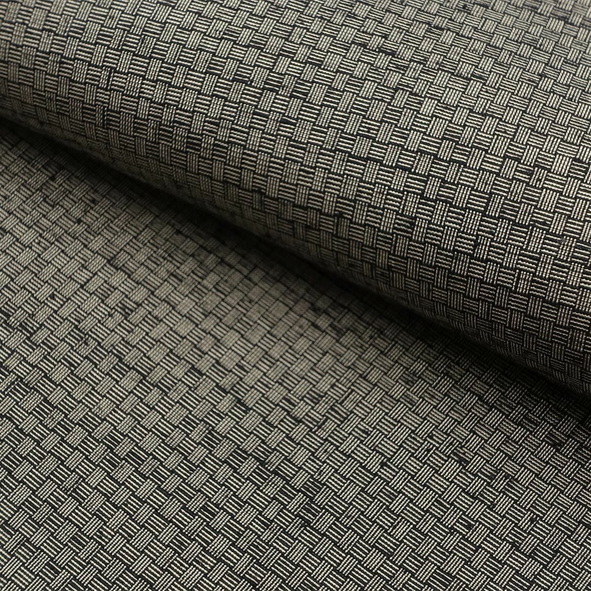 男着物と羽織の2点セット 正絹 紬 網代 薄茶B 仕立て代込