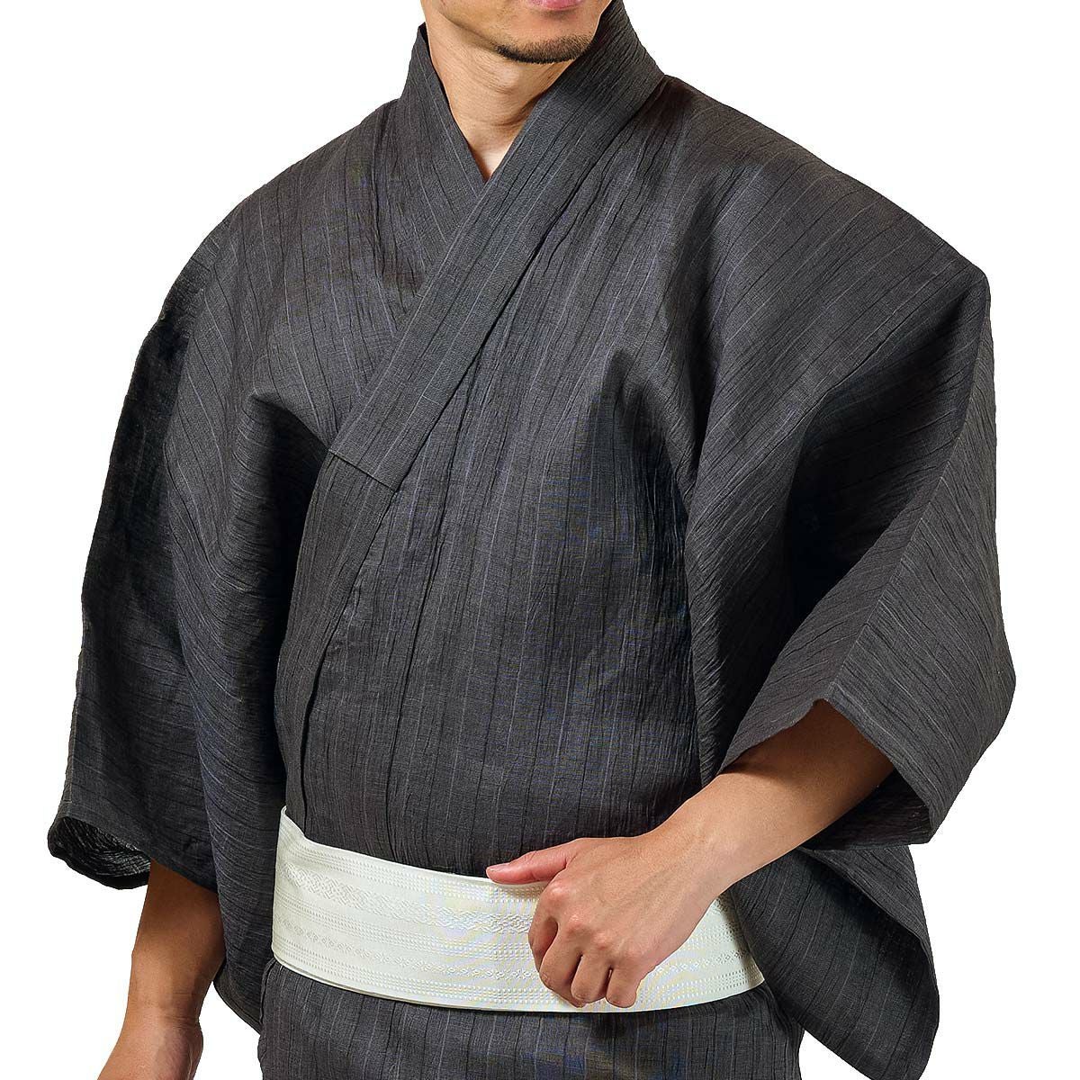 メンズ浴衣 夏着物 近江ちぢみ本麻