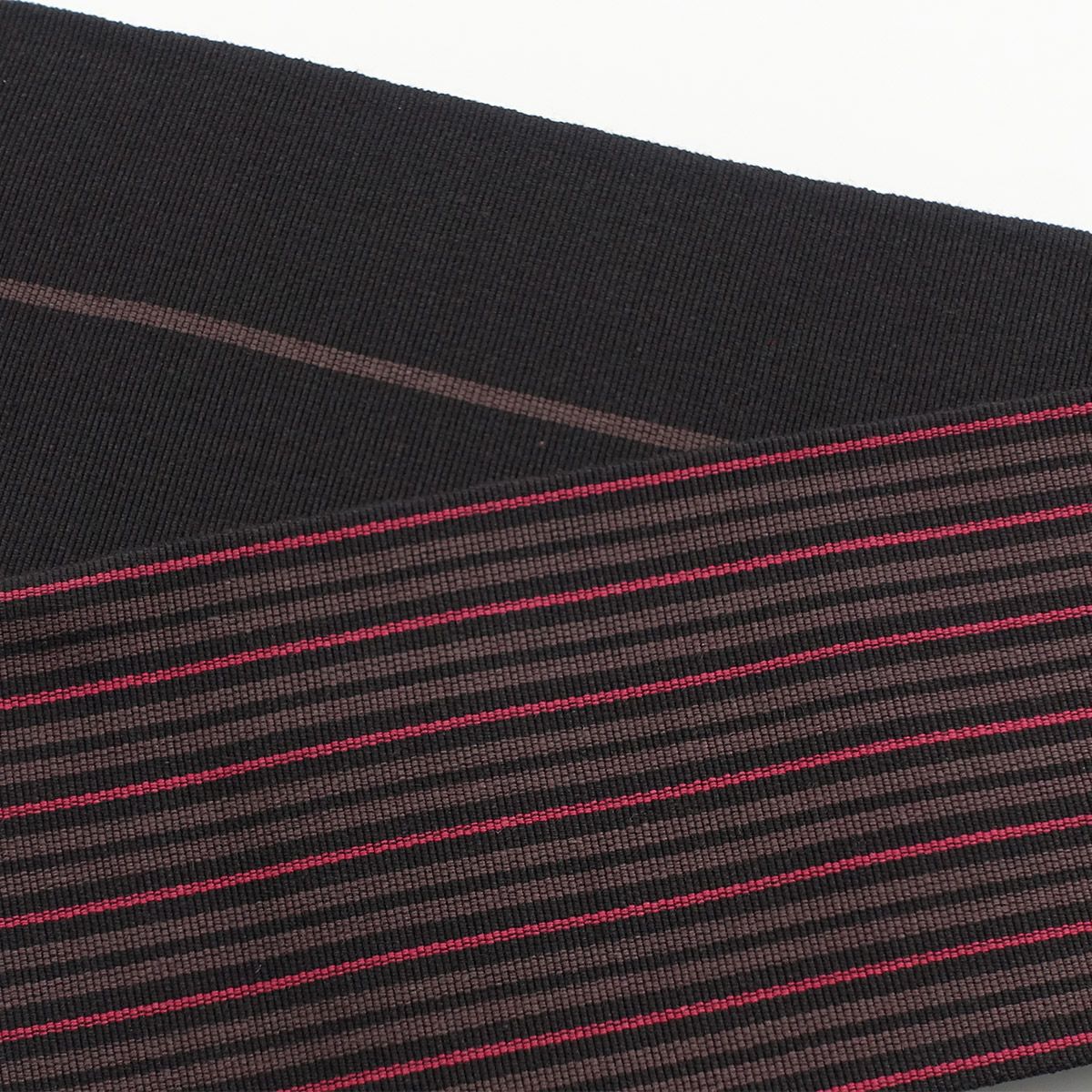 角帯 綿 縞 黒