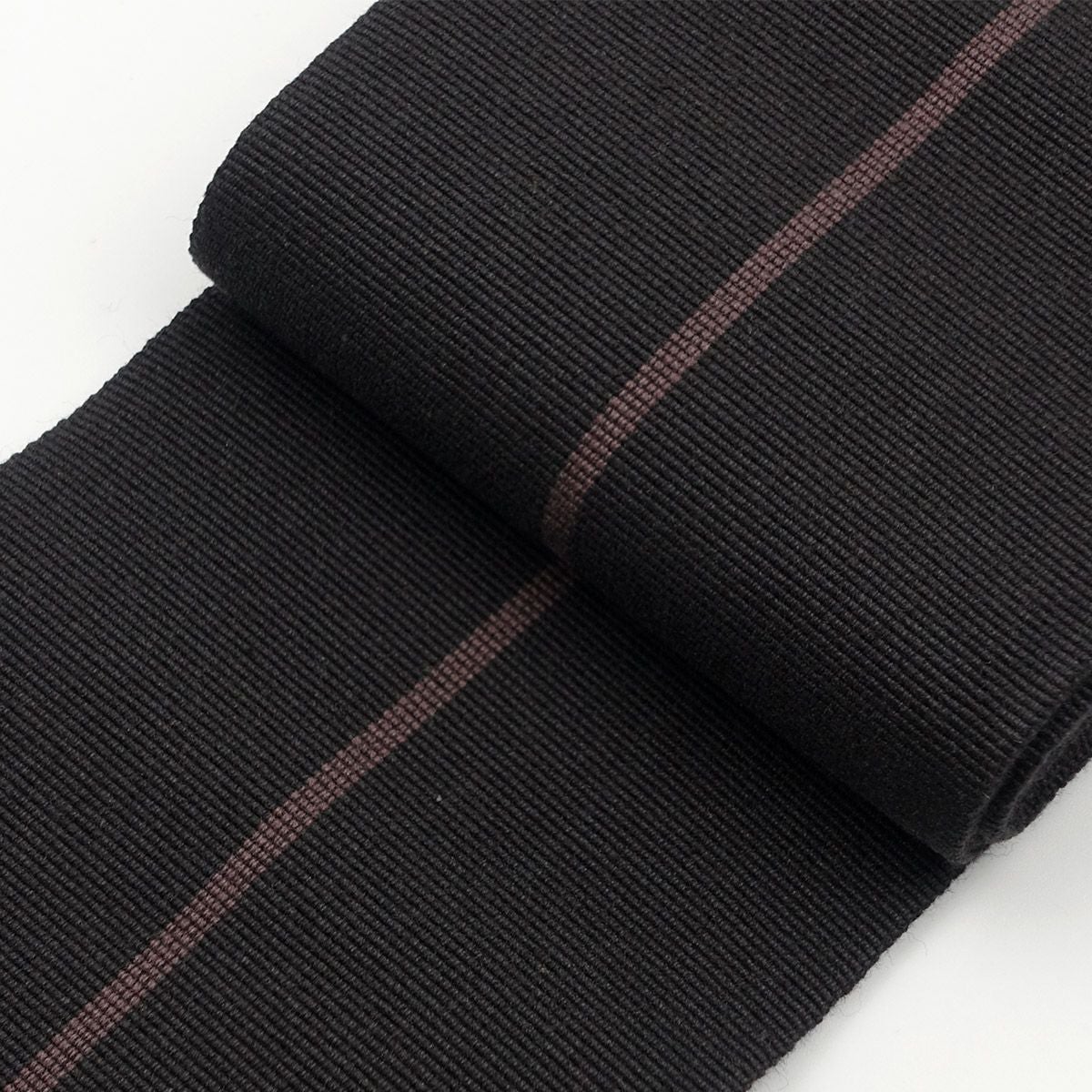 角帯 綿 縞 黒