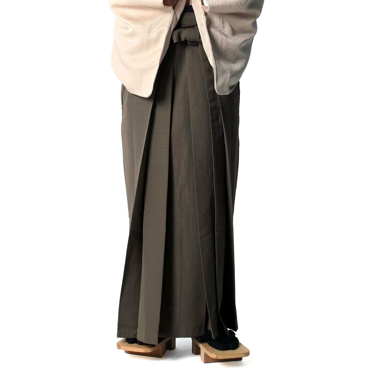 行燈袴 交織縞 無双 茶縞 162cm～183cm位まで対応 | 男着物の加藤商店