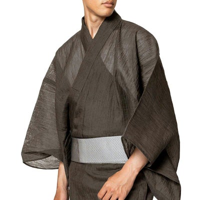 浴衣メンズ 夏着物 小千谷縮 本麻