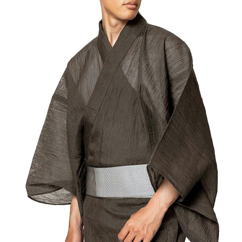 浴衣メンズ 夏着物 小千谷縮 本麻