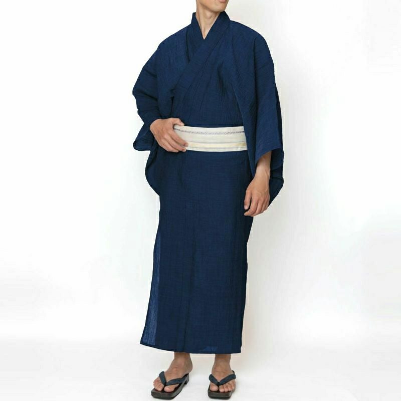 メンズ浴衣 夏着物 近江ちぢみ本麻