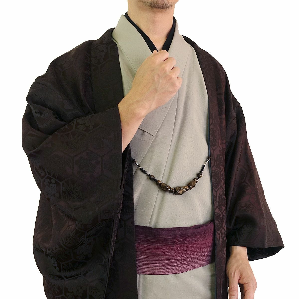 男羽織 正絹 袷 紋意匠