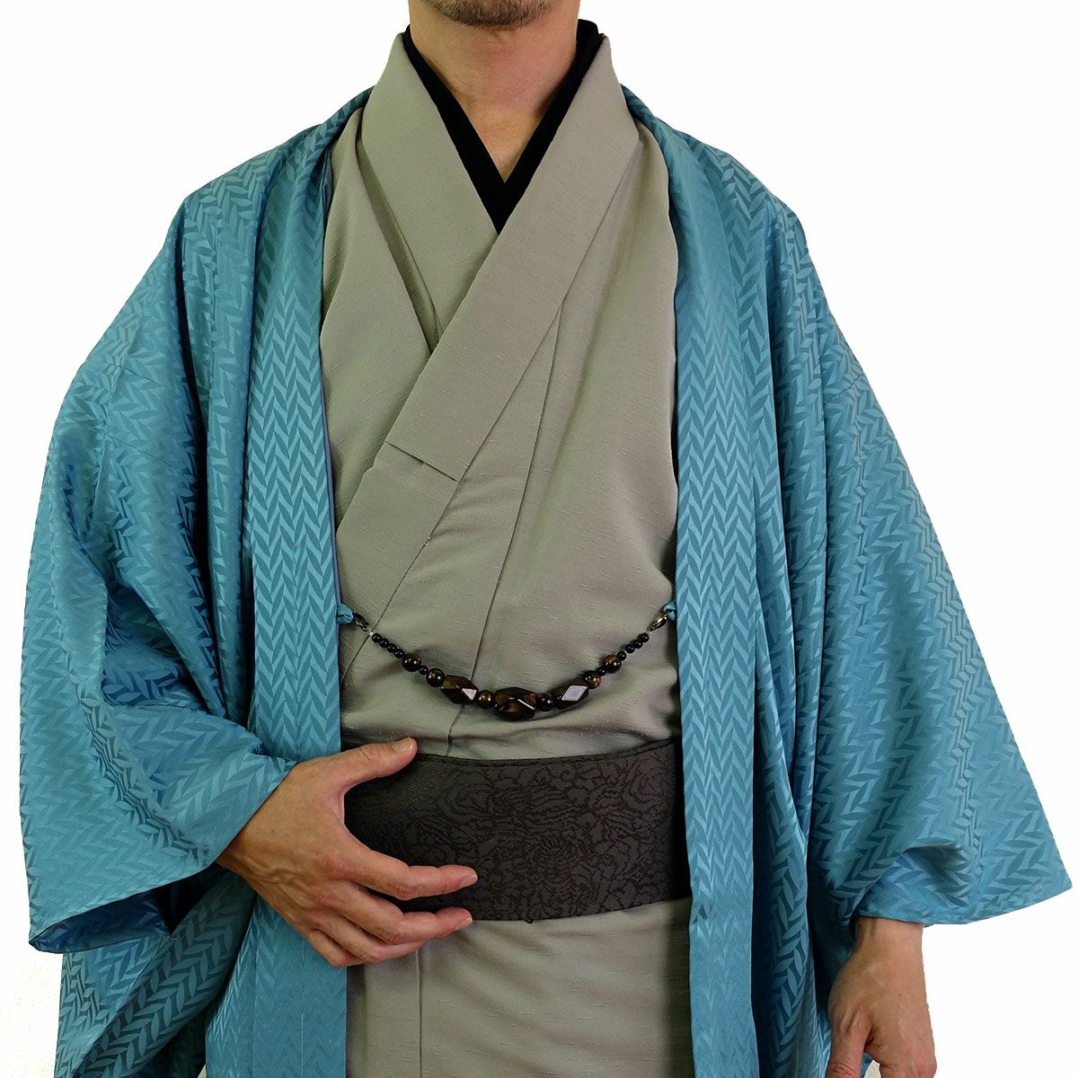 男羽織 正絹 袷 紋意匠