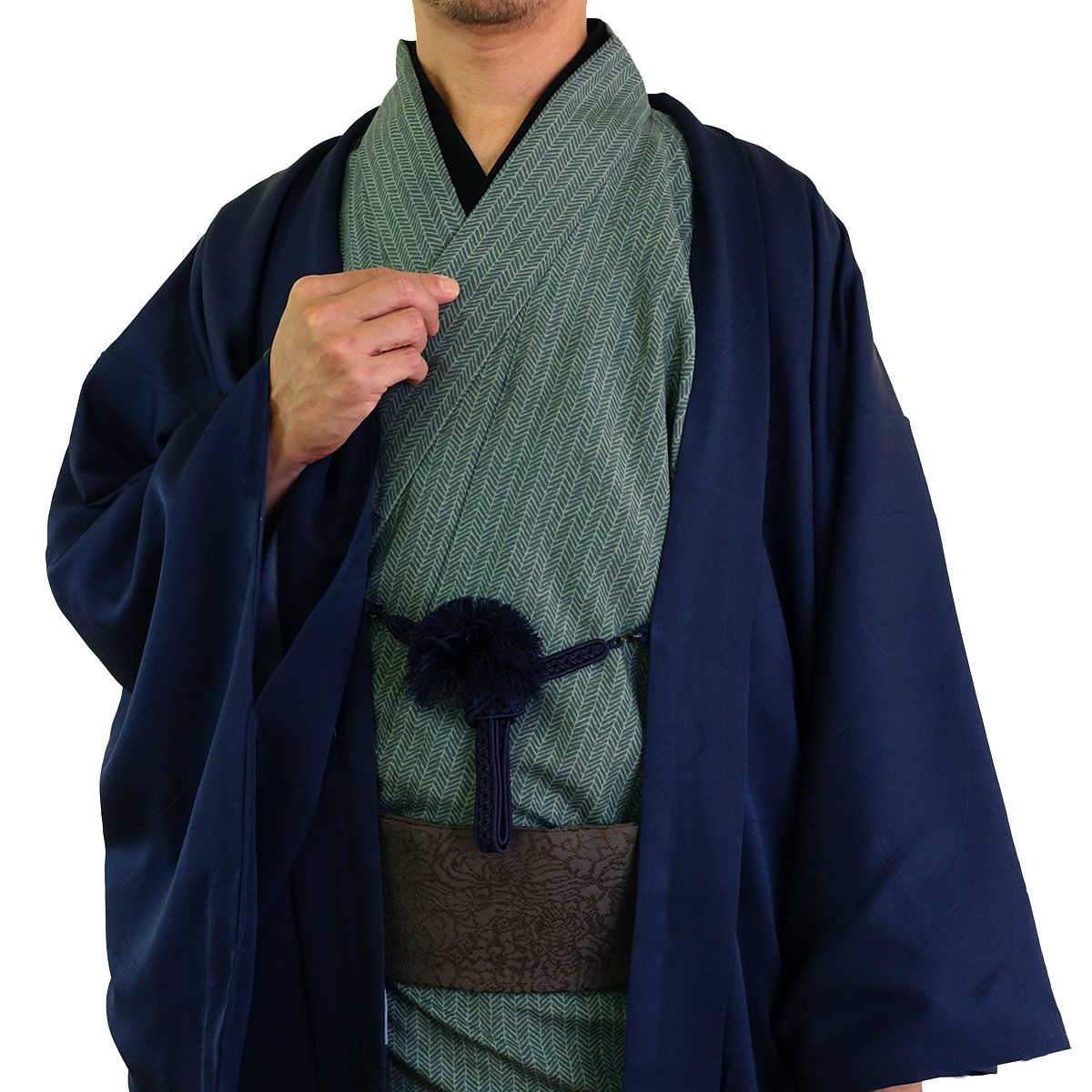 男羽織 正絹 袷 紋意匠