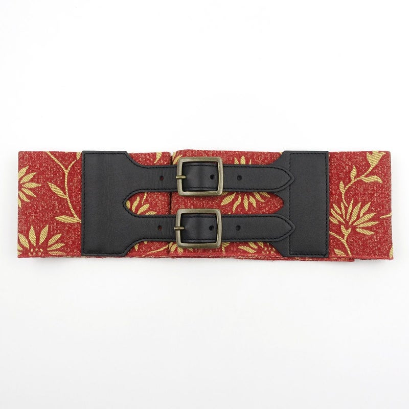 帯ベルト 花 赤
