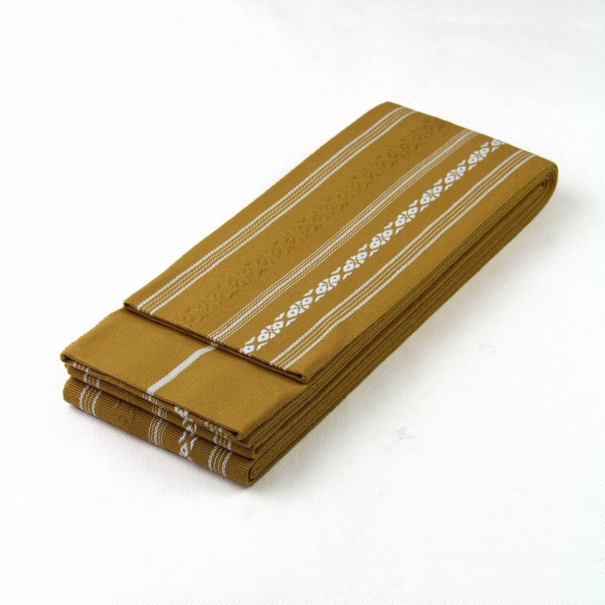 角帯 綿混 リバーシブル 無地 からし×黄緑 | 男着物の加藤商店《公式》