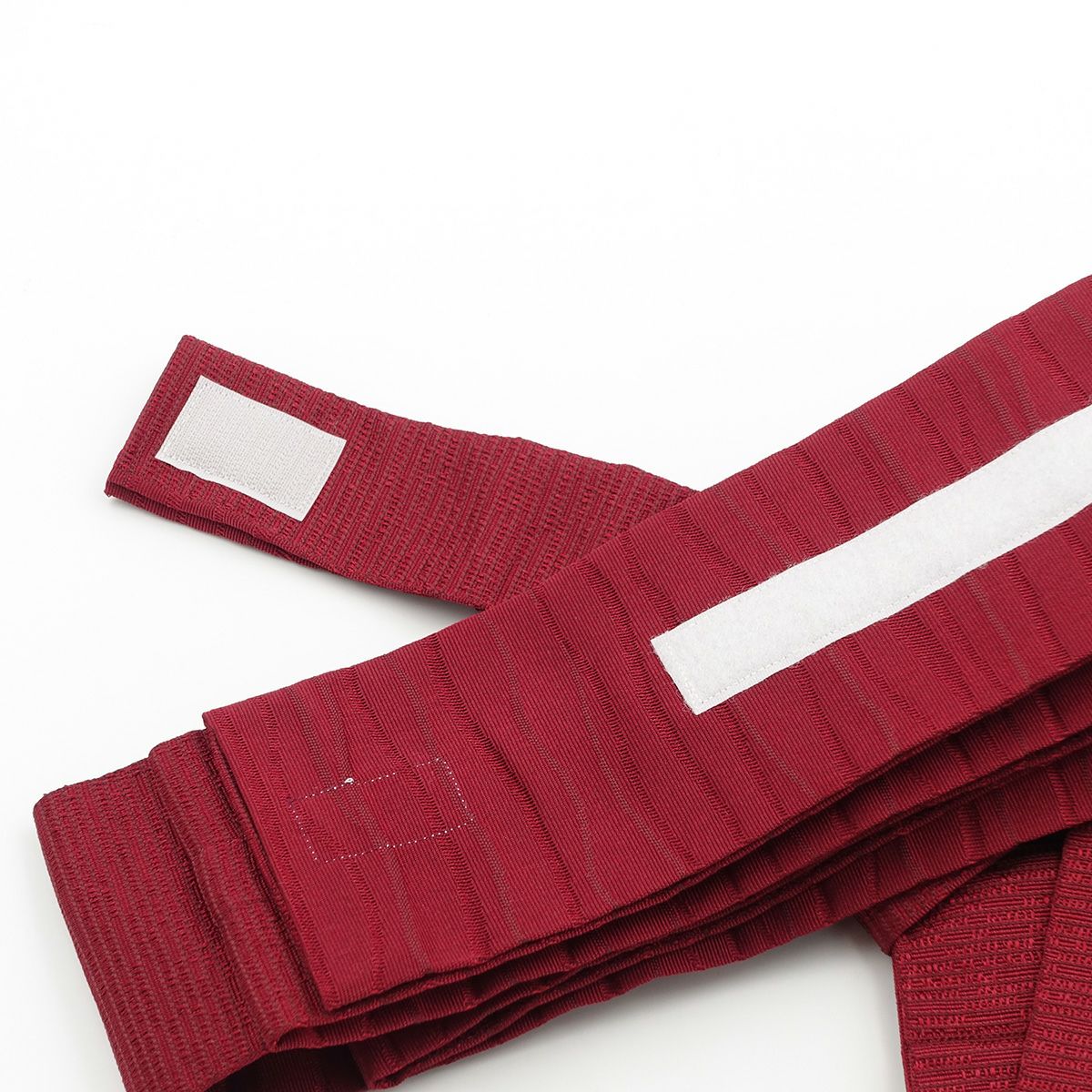 作り帯 ワンタッチ帯 献上 縞 ダークレッド