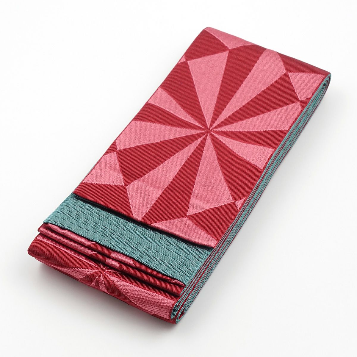 幾何学文様 赤×青緑